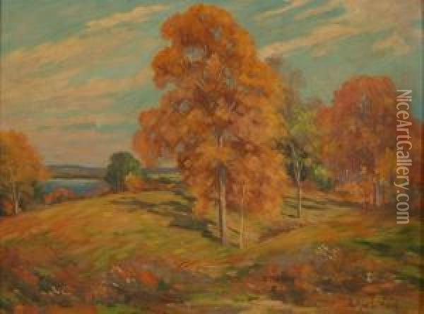 Fall Landscape Oil Painting - Arthur E. Ward