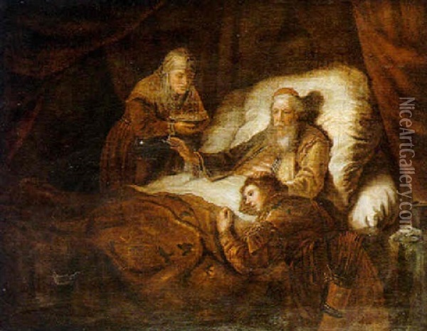 Isaac Blessing Jacob Oil Painting - Gerrit Willemsz Horst