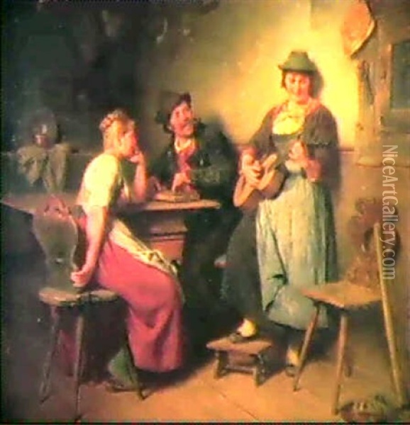 Musical Talent Oil Painting - Hugo Wilhelm Kauffmann