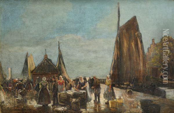Le Retour De La Peche Oil Painting - Hans Adolf Horner