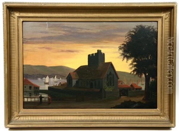 Wouldham Church Oil Painting - Franklin Stanwood