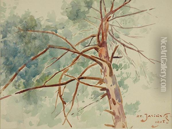 Drzewo Oil Painting - Zdzislaw Piotr Jasinski