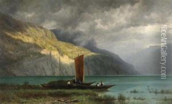 Vierwaldstattersee. Oil Painting - Gustave Castan