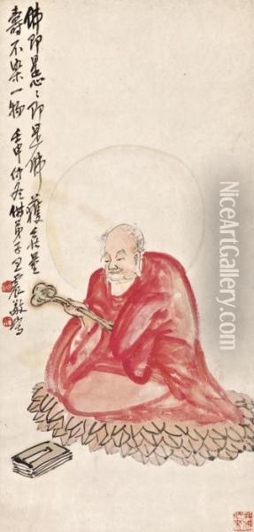 Buddha Oil Painting - Wang Zhen