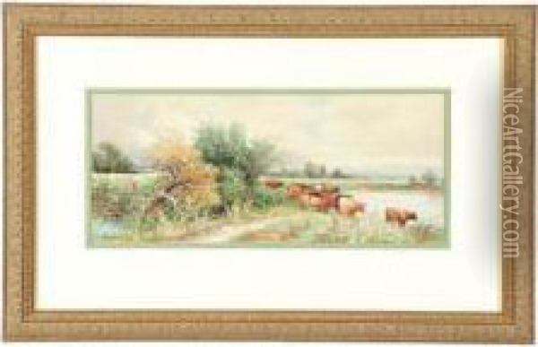 Two Pastoral Scenes Oil Painting - Thomas, Tom Rowden