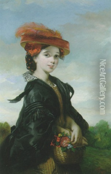 The Red Hat Oil Painting - Thomas Musgrave Joy