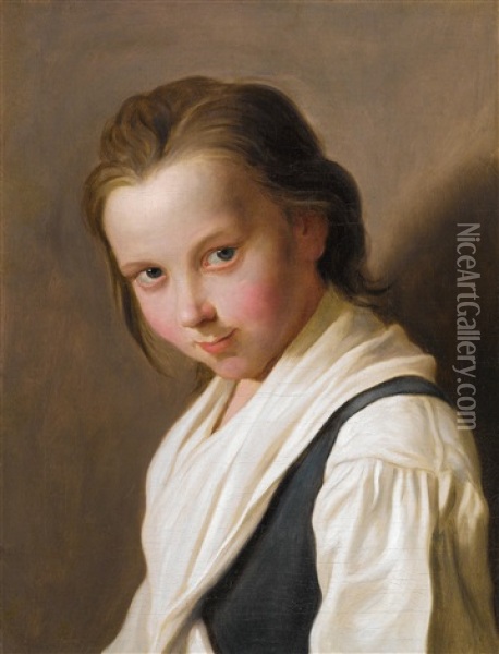 Bildnis Eines Jungen Madchens Oil Painting - Pietro Antonio Rotari