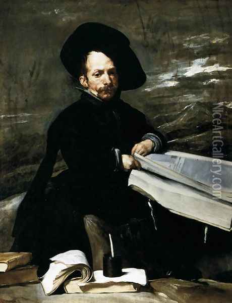 Don Diego de Acedo (El Primo) c. 1645 Oil Painting - Diego Rodriguez de Silva y Velazquez