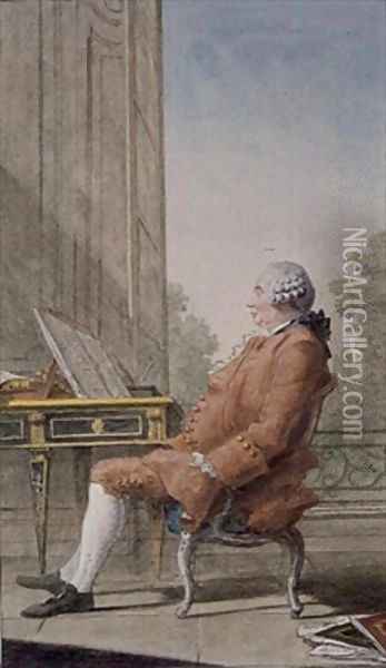 David Hume 1711-76 Oil Painting - Louis Carrogis