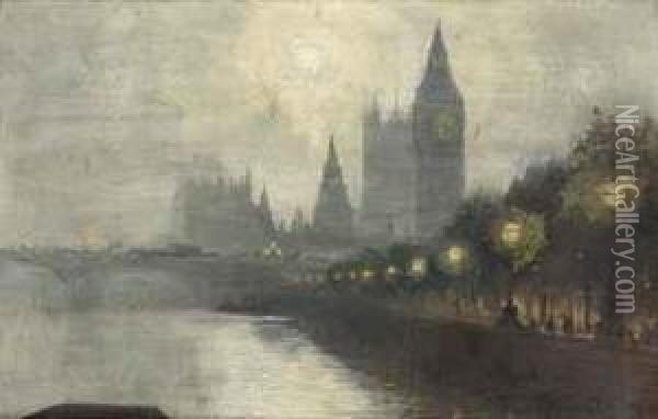 Westminster Oil Painting - George Hyde Pownall