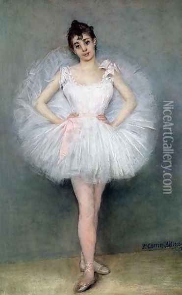 Portrait of a Young Ballerina Oil Painting - Pierre Carrier-Belleuse