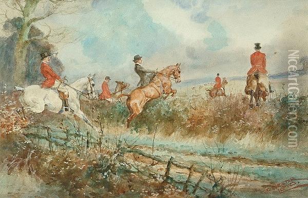 A Graceful Jump Oil Painting - Thomas Ivester Lloyd