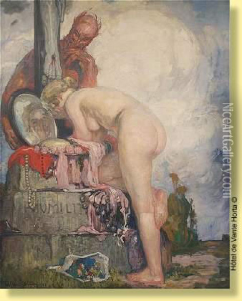 Humilite (symbolisme) Oil Painting - Fernand Allard L'Olivier