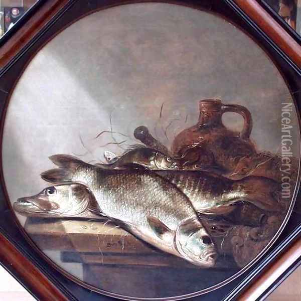 Still Life with Fish Oil Painting - Pieter de Putter