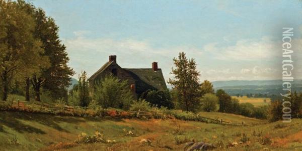 A View From The Farm Oil Painting - James Renwick Brevoort