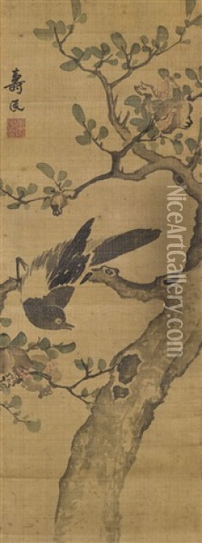 Flower And Bird Oil Painting -  Bian Shoumin