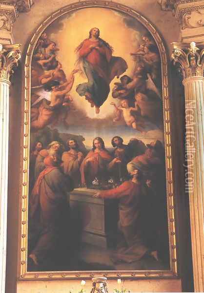 Assumption of the Virgin 1851 Oil Painting - Leopold Kupelwieser