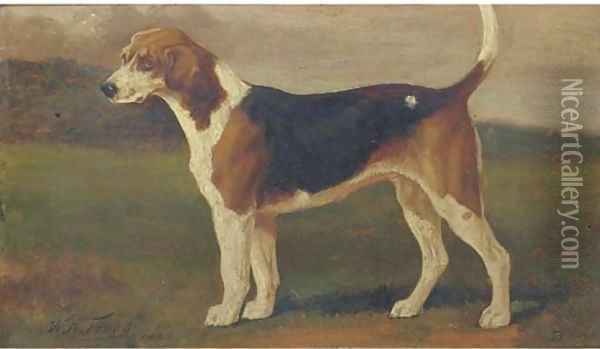 Banish a hound Oil Painting - William Henry Hamilton Trood