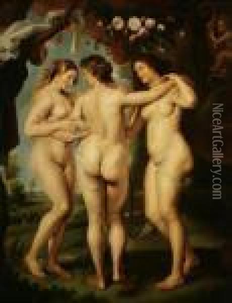 The Three Graces Oil Painting - Peter Paul Rubens