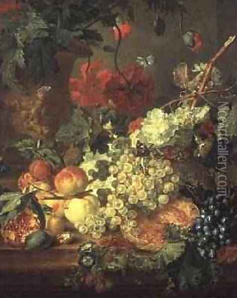 Fruit and Flowers, after J. van Huysum Oil Painting - Jan van Os