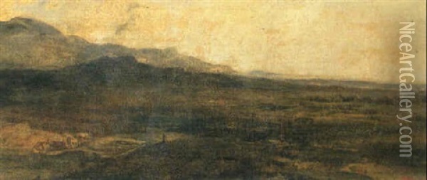 Landschaft In Der Dauphine Oil Painting - Theodore Rousseau