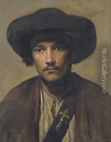 Portrat Eines Schafers Oil Painting - Carl Probst