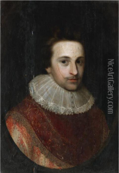 Portrait Of Sir John Nicholas Martyn Oil Painting - Cornelius Jonson