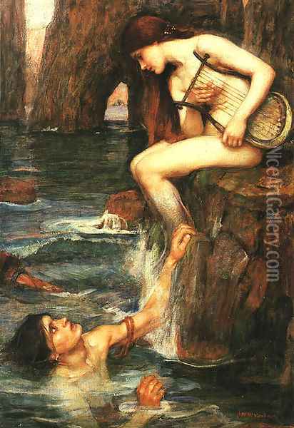 The Siren 1900 Oil Painting - John William Waterhouse