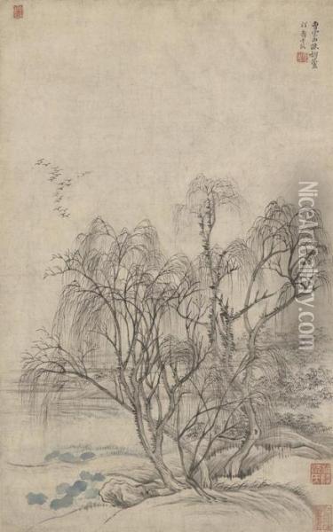 Willows Oil Painting - Yun Shouping