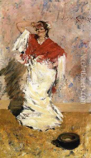 Dancing Girl Oil Painting - William Merritt Chase