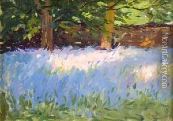 Bluebells Oil Painting - Hans, Jean Iten