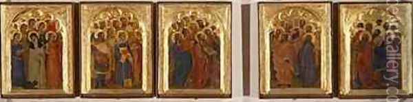 Predella Polyptych of Saints Virgins and Martyrs Oil Painting - Milano Giovanni da