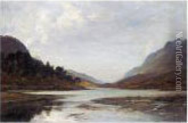Loch Clair, Glen Torridon Oil Painting - Alexander Brownlie Docharty