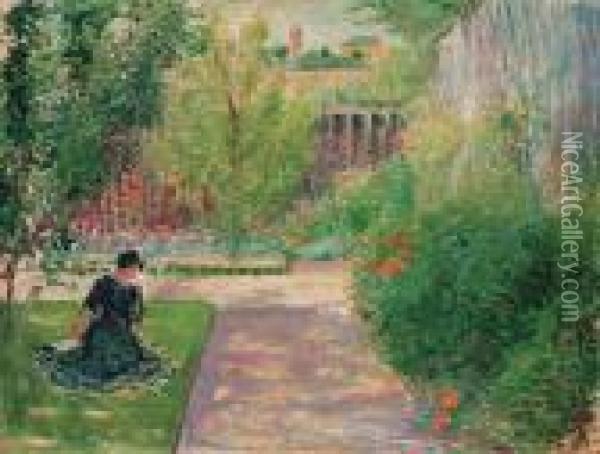 Sonniger Garten Oil Painting - August Macke