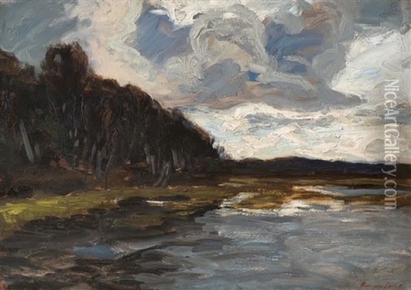 Moorlands Oil Painting - Hans am Ende