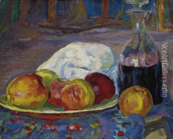 Stillleben Mit Apfeln Oil Painting - Giovanni Giacometti