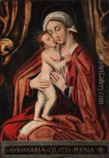 The Madonna And Child Oil Painting - Ambrosius Benson