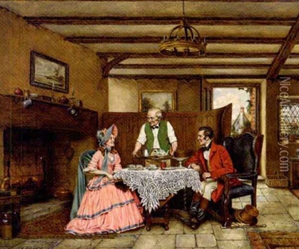 Teatime Oil Painting - Alfred Lyndon Grace