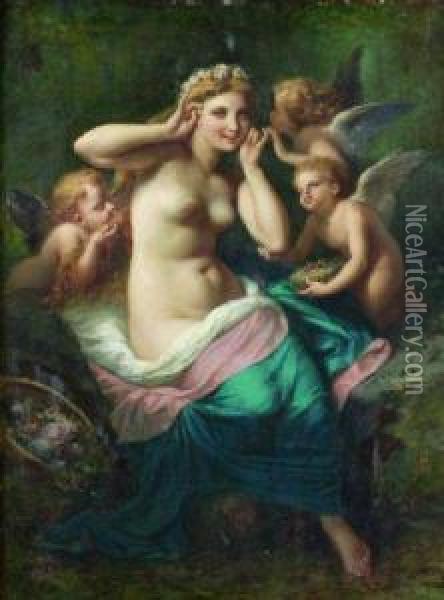 Venus Entouree De Putti Oil Painting - Henri Pierre Picou