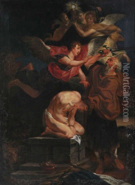 Le Sacrifice D'isaac (collab. With Studio) Oil Painting - Jacob Jordaens