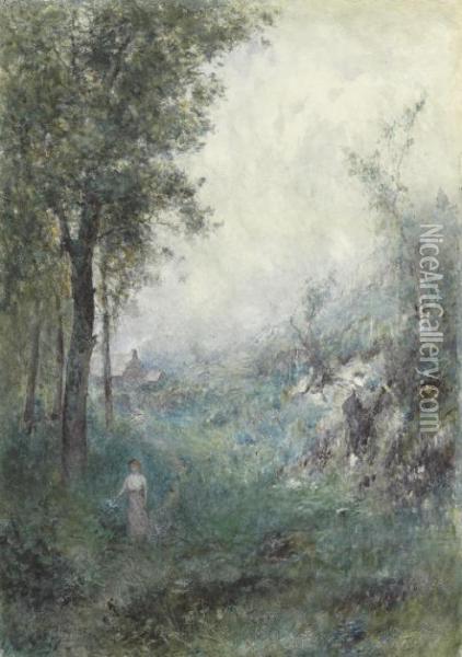 A Stroll Through The Woods Oil Painting - Alexander Helwig Wyant