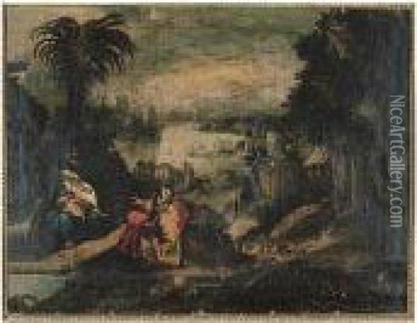 The Rest On The Flight Into Egypt Oil Painting - Camillo Procaccini