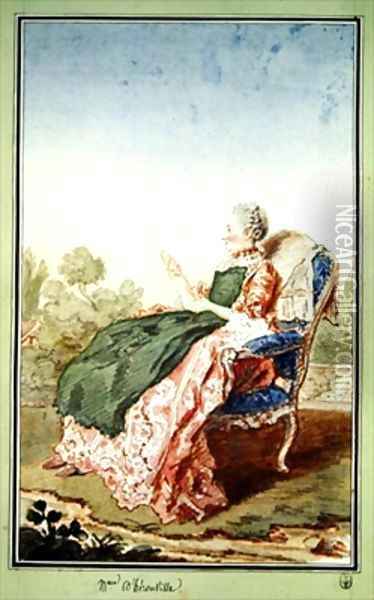 Madame dHerouville Oil Painting - Louis Carrogis Carmontelle