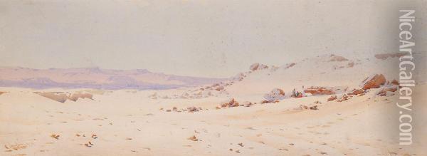In The Desert Oil Painting - Augustus Osborne Lamplough