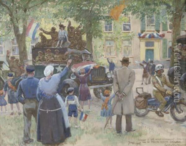 Liberation Day, The Hague Oil Painting - Willy Sluyters