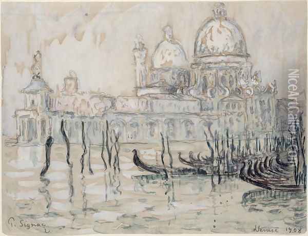 Venice or, The Gondolas, 1908 Oil Painting - Paul Signac