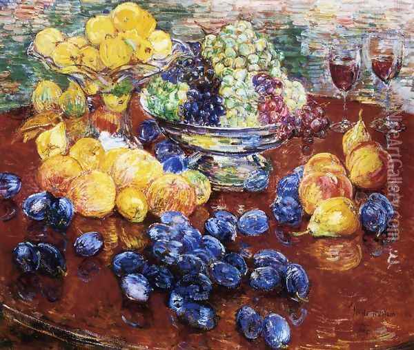 Still Life, Fruits Oil Painting - Frederick Childe Hassam