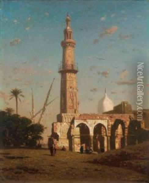 Le Minaret Oil Painting - Narcisse Berchere