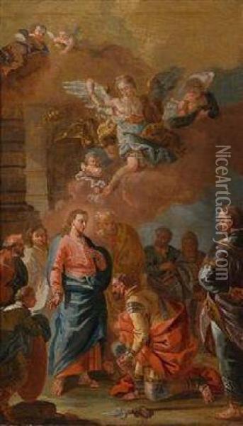 Christus Und Der Hauptmann Von Kapharnaum Oil Painting - Daniel Gran