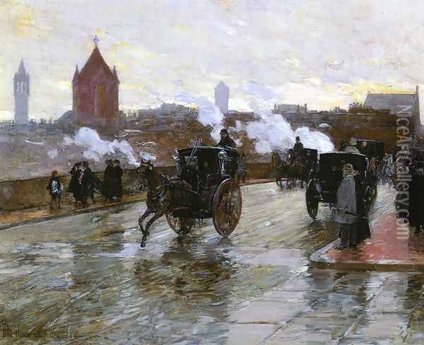 Clearing Sunset Oil Painting - Frederick Childe Hassam